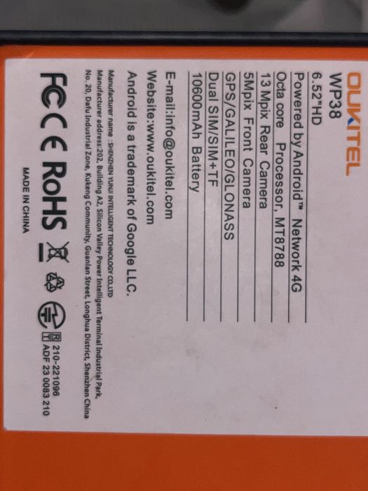 Telemovel oukitel WP38