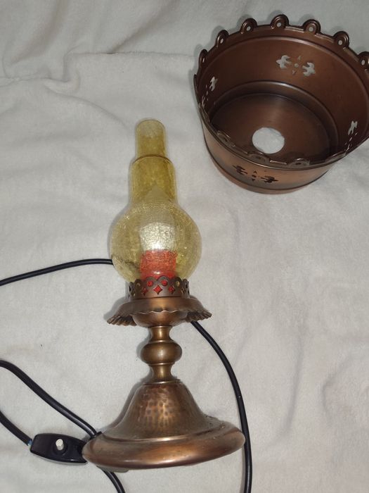Lampa mosiężna stołowa