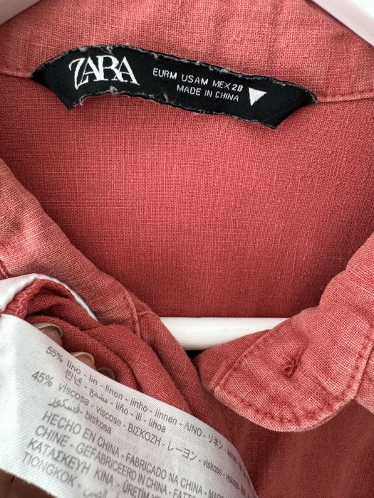 ZARA lniana koszula oversize