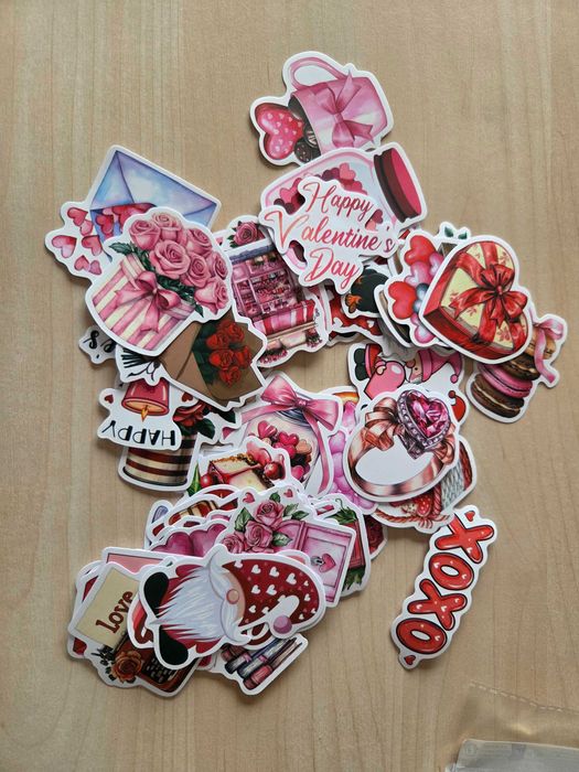 50 Autocolantes Tema Amor / Dia dos Namorados – Stickers Decorativos