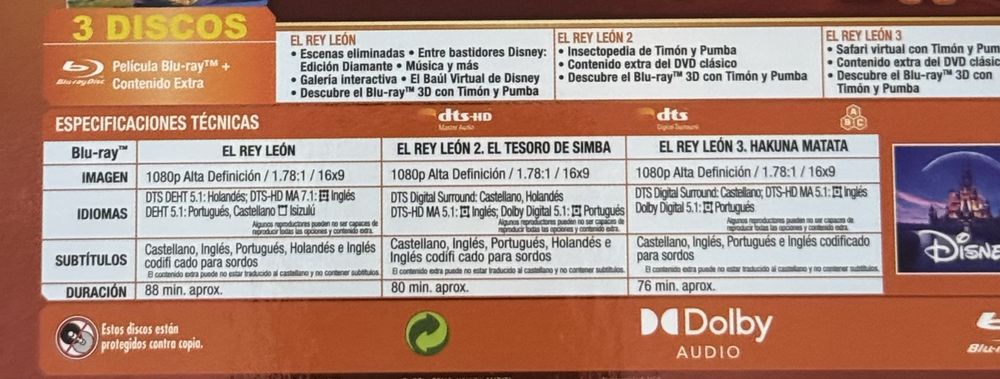 O Rei Leão Trilogia em Bluray