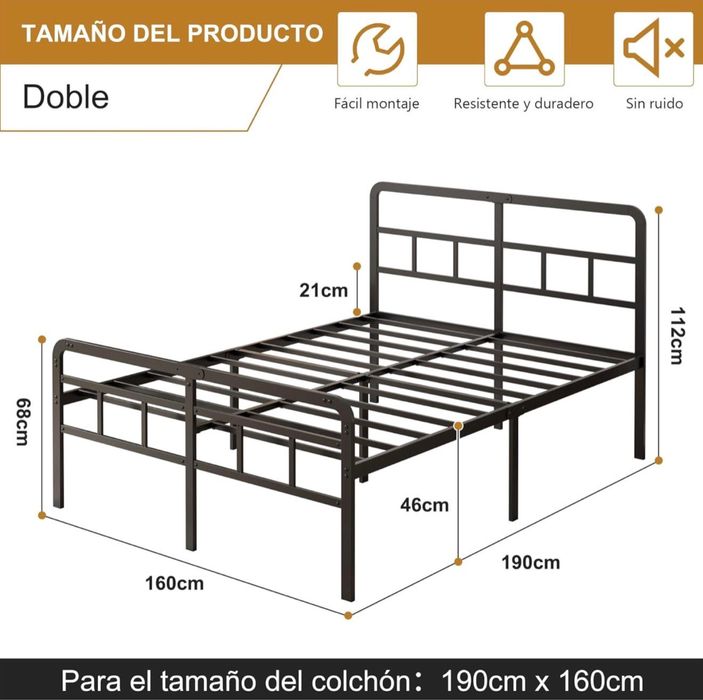 Cama de Casal de Ferro – NOVA NA CAIXA
