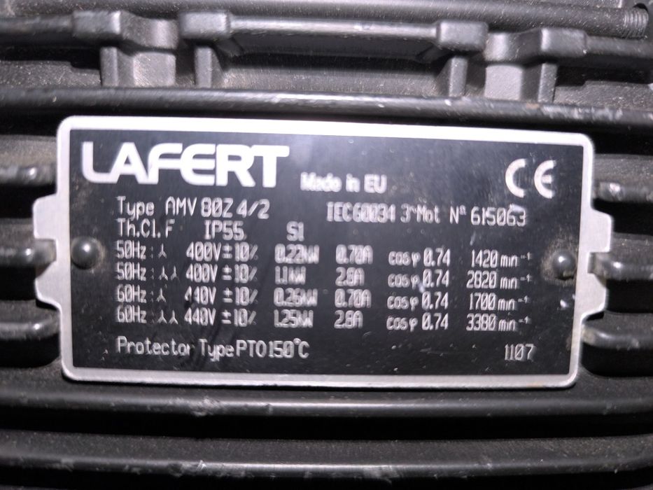 Motor elétrico Trifásico 1.1KW 1.5CV