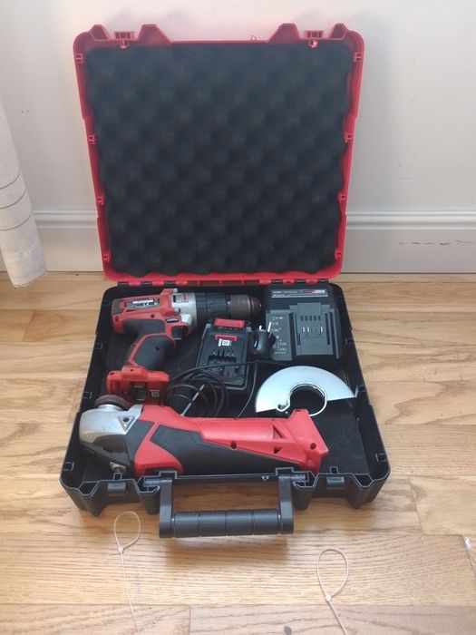 Набор инструментов аккум Einhell болгарка шуруповёрт