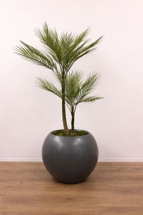 Palmeira artificial 120cm nova, muito realista, com vaso preto