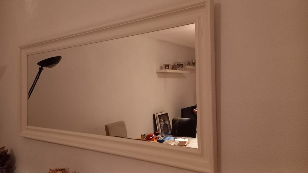 Espelho branco , medidas 185x84