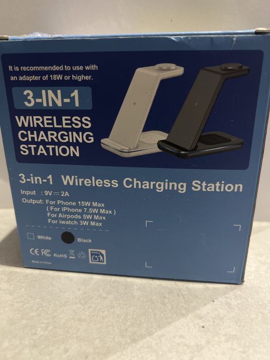 Бездротова зарядна станція 3-в-1 для iPhone, Watch, AirPods