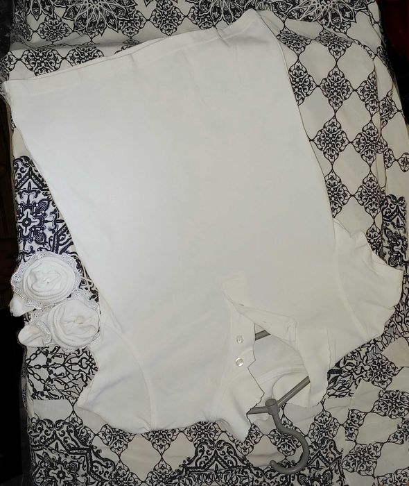 Детская одежда Белая Футболка Поло для девочки рост 128-134 8-9 лет