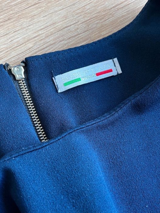 Sukienka krótka koktajlowa we wzory norweskie bawełniana  okazjonalna