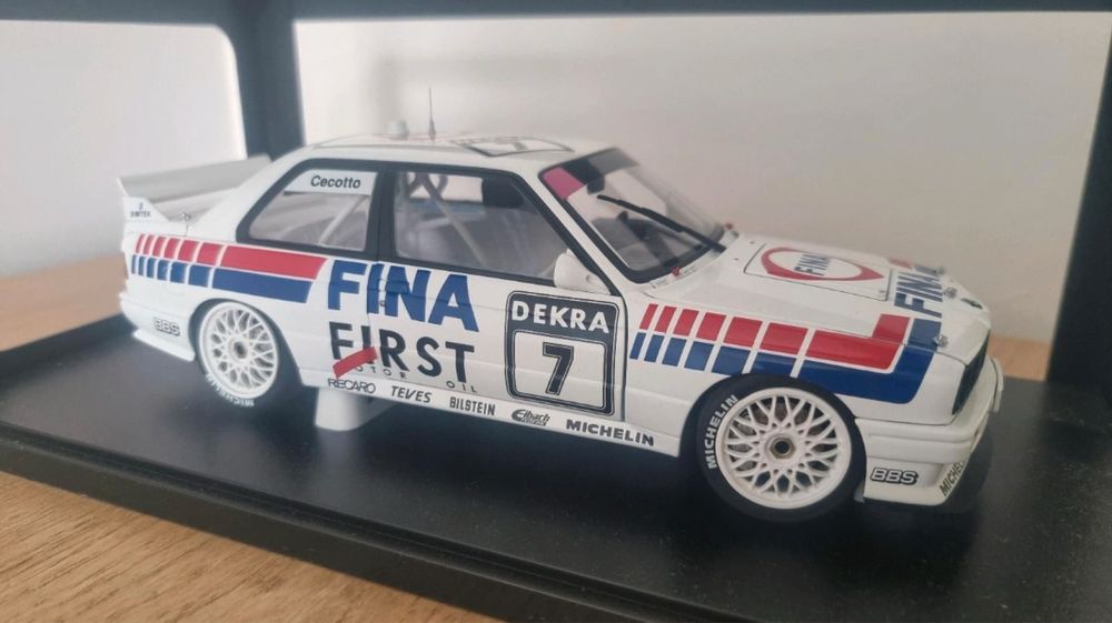 AutoArt BMW M3 E30 DTM “Fina” #7 Cecotto 1:18