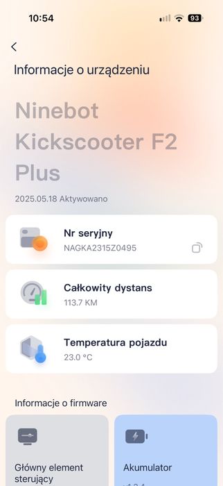SEGWAY Ninebot KickScooter F2 Plus 55km 400W 10" Czarny