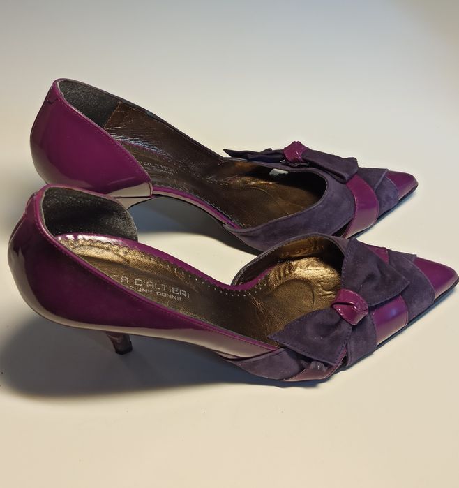 Fioletowe czółenka Luca D'Altieri rozm. 40