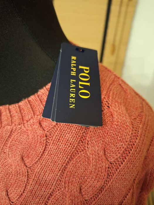 Ralph Lauren, męski sweter warkocz, r. S