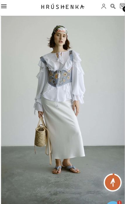 Корсет з вишивкою «Соняшник» Hrushenka