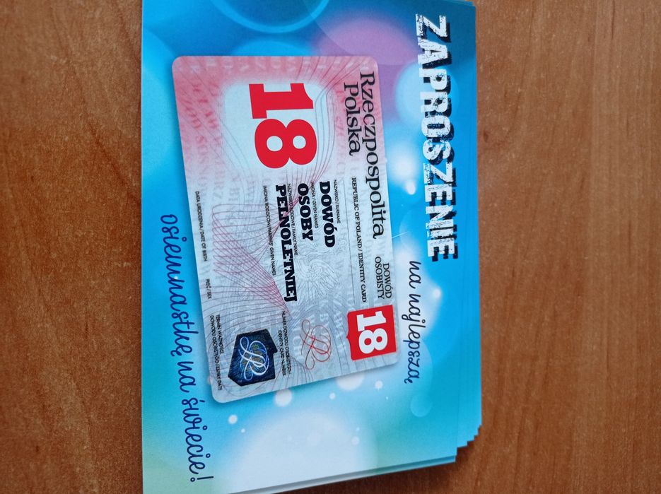 Zaproszenia na 18 urodziny