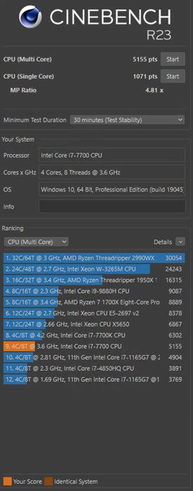Komputer stacjonarny i7-7700 RAM 32gb Win 10 Pro (OEM)