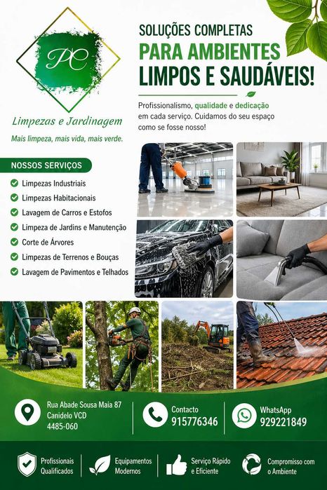 Limpezas e jardinagem