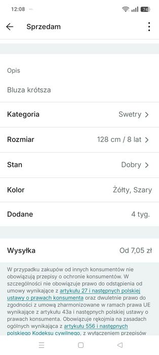 Sprzedam bluzę przez głowę
