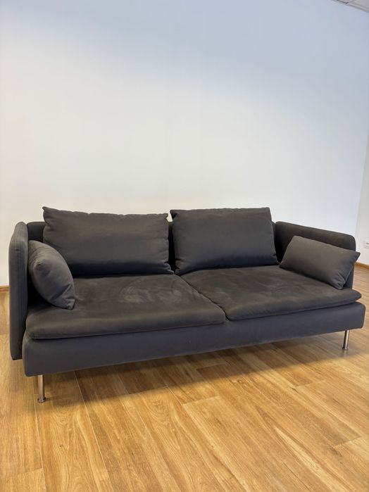 SÖDERHAMN Sofa 3-osobowa, Tallmyra średnioszary IKEA
