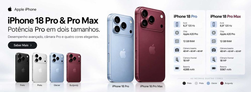 Apple Iphone 18 Pro e 18 Pro Max