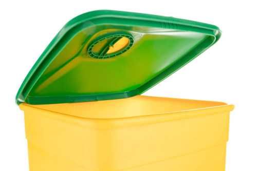 Karmidło automatyczne dla drobiu, duże, 50 l, zielono-żółte, Novital