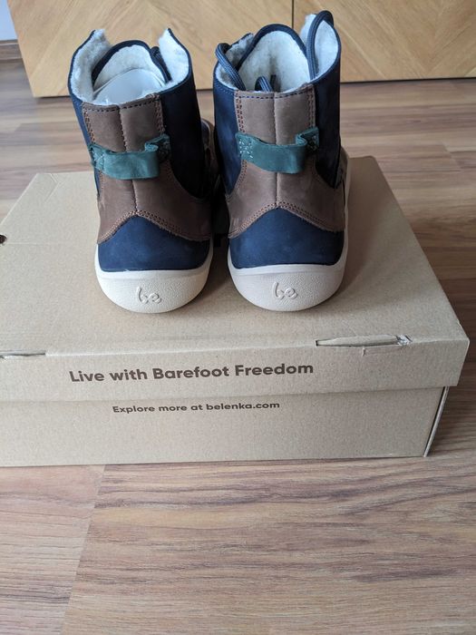 BeLenka York - Navy, Brown & Beige barefoot 43 buty zimowe