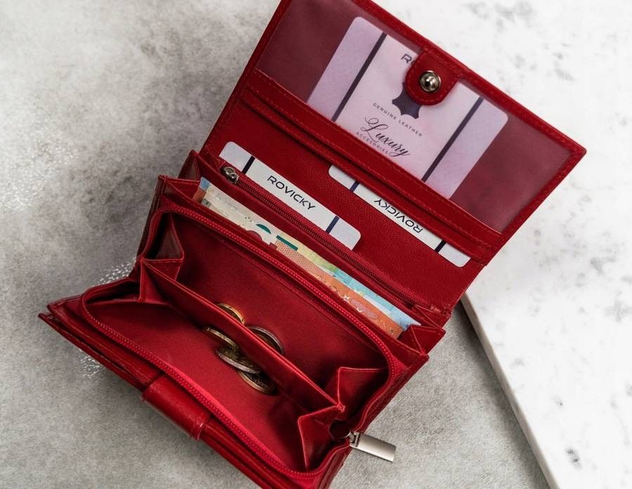 duży, skórzany portfel damski z systemem rfid - 4u cavaldi