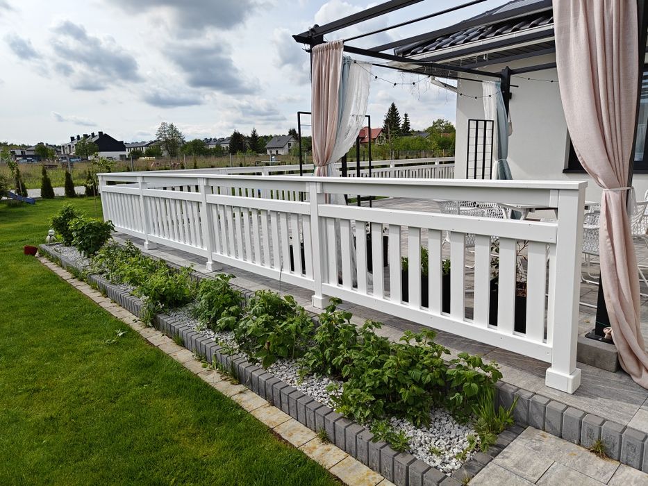 Barierki olchowe, balustrady drewniane