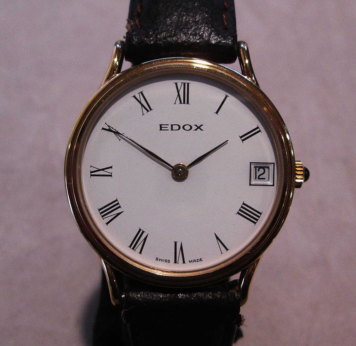 1980 Antigo Relógio de Pulso EDOX c/ Mov. Mecânico - NOVO Stock Antigo