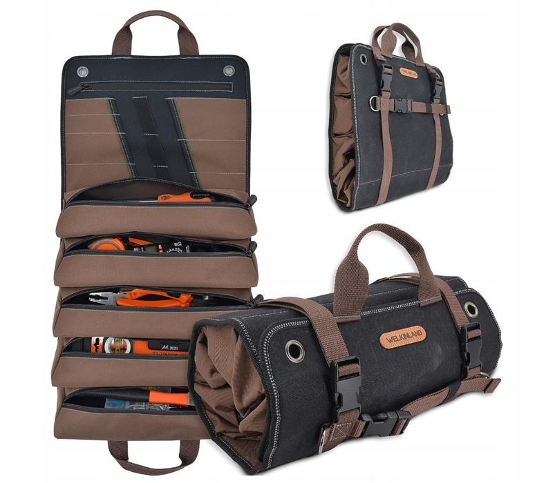 Welkinland Wytrzymała Woskowana Z Płótna - 15-Kieszeniowy Na Narzędzia