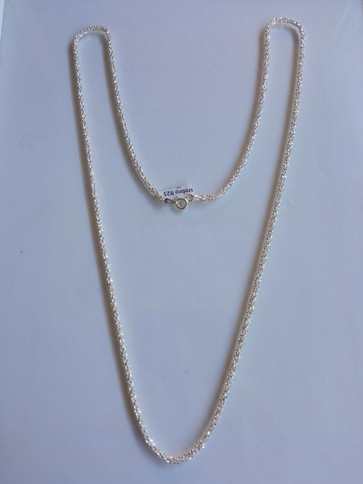 Damski naszyjnik łańcuszek 60 cm Splot Śnieg Daisy Sterling Silver 925