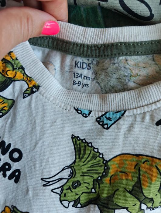 Zestaw 4 koszulek na krótki rękaw dinozaury Pepco 128-134