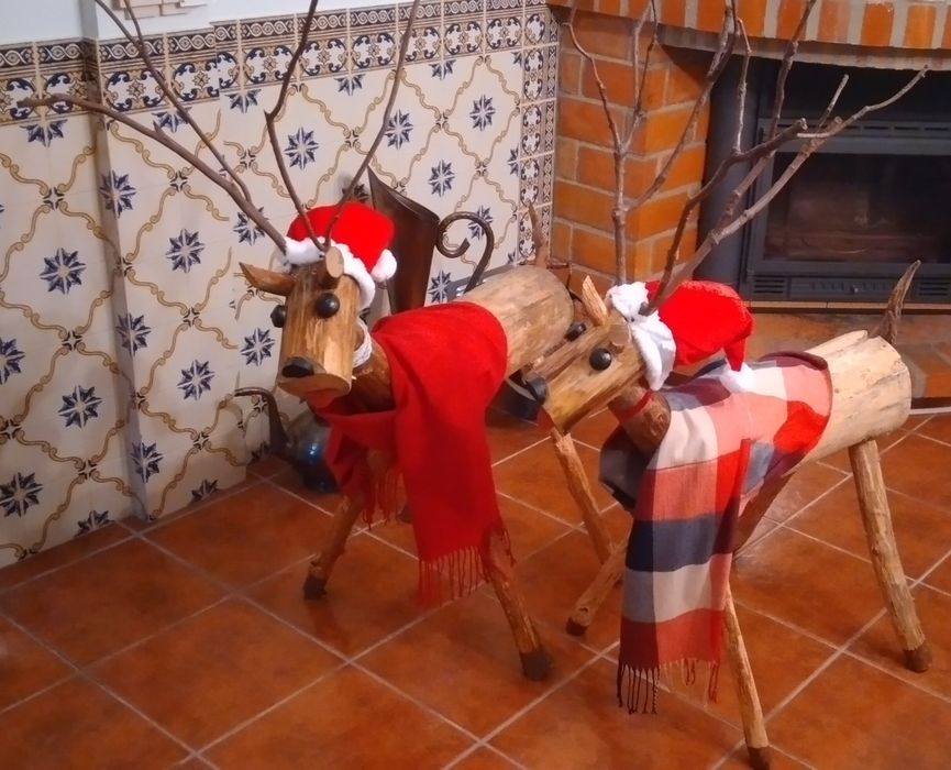 Renas de natal artesanal