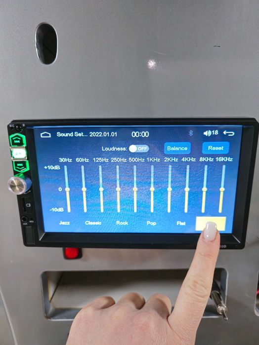 1-DIN Авто магнітола 7" PODOFO 7039B д/к USB,BT,AUX,SD сенс