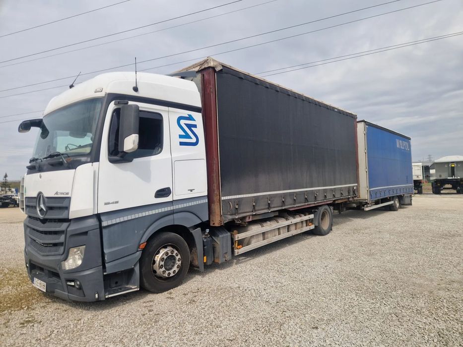 Mercedes-Benz Actros  samochód ciężarowy z ramą pod BDF + przyczepa