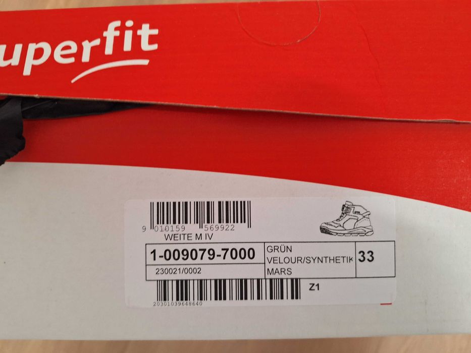 Wygodne ocieplane kozaczki dziecięce, super marka SuperFit, rozmiar 33