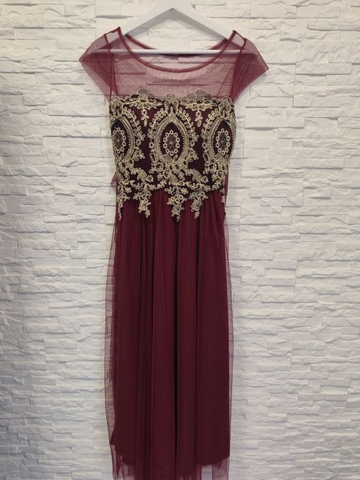 Sukienka bordowa Italia S/M
