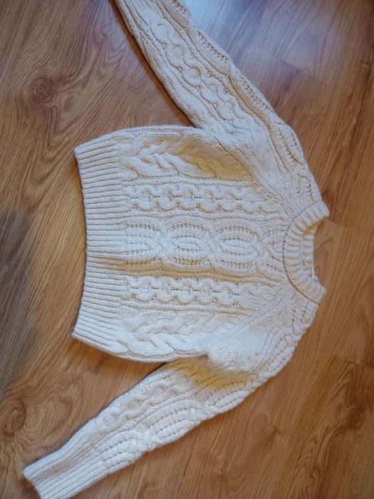 Zara sweter pudełkowy z wełną S/M