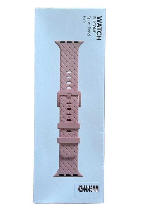 Apple Watch 42/44/45mm Opaska Silikonowa Pasek Różowy kod 1799