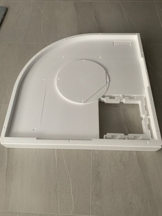 Podbudowa podstawa pod brodzik styropianowa 90x90x8,5cm półokrągła R55