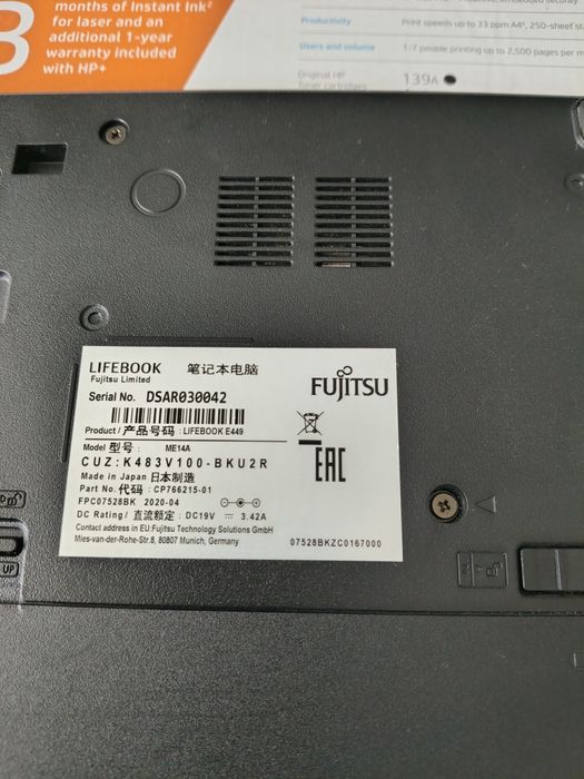 Laptop.  FUJITSU