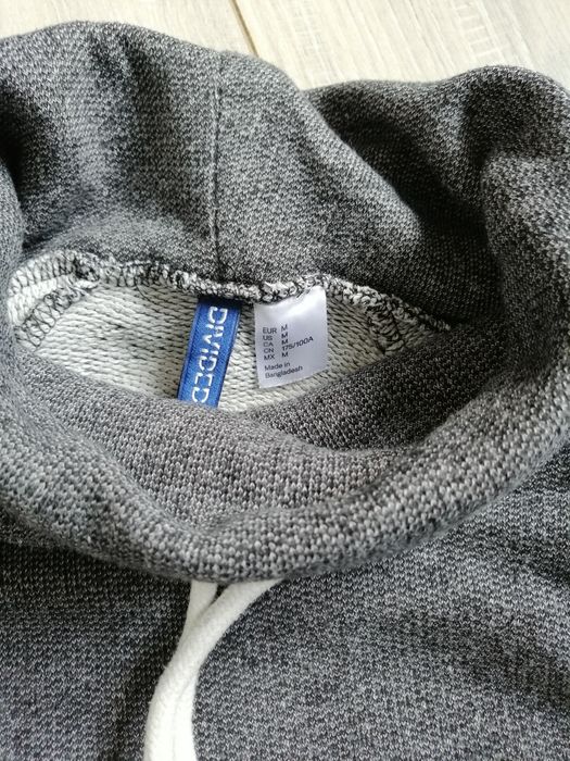 Bluza męska, szara, kangurka, z kieszenią, M, Divided