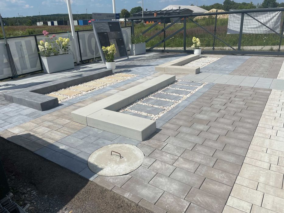 Stopnie blokowe 100x35x15cm szare kostki pustaki ogrodzeniowe