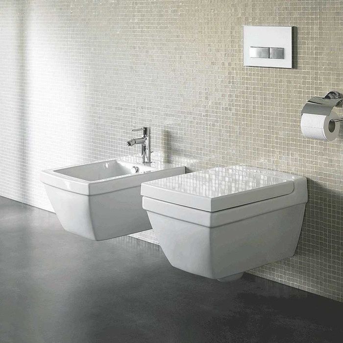 Унітаз підвісний Duravit 2nd Floor + біде підвісне + сидіння з кришкою