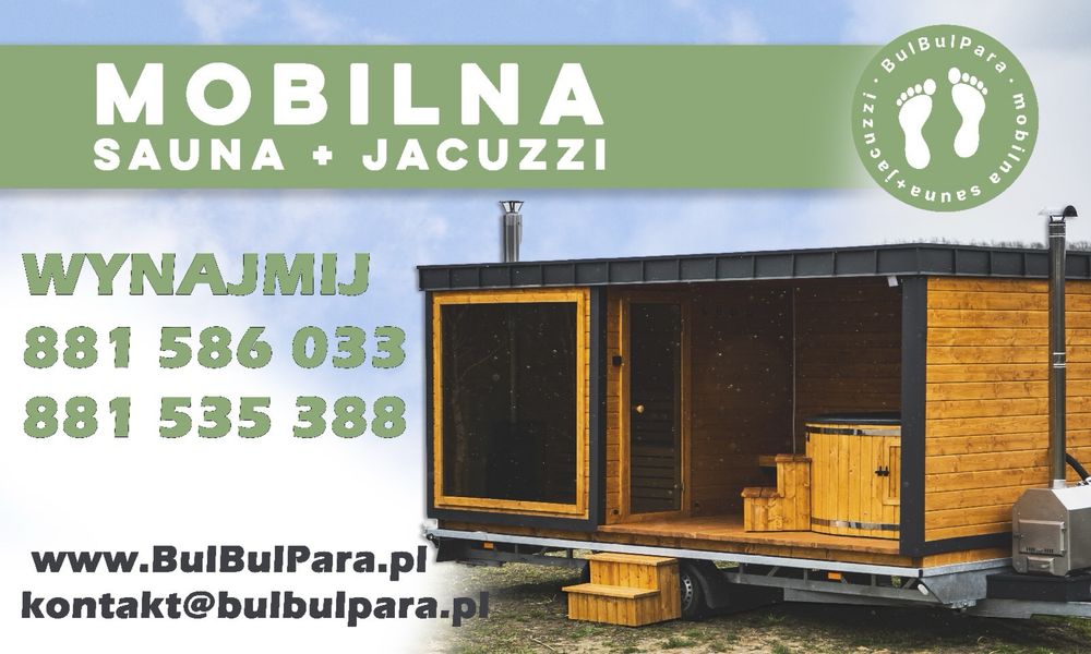 Wynajem Sauna,Jacuzzi mobilne  Żukowo