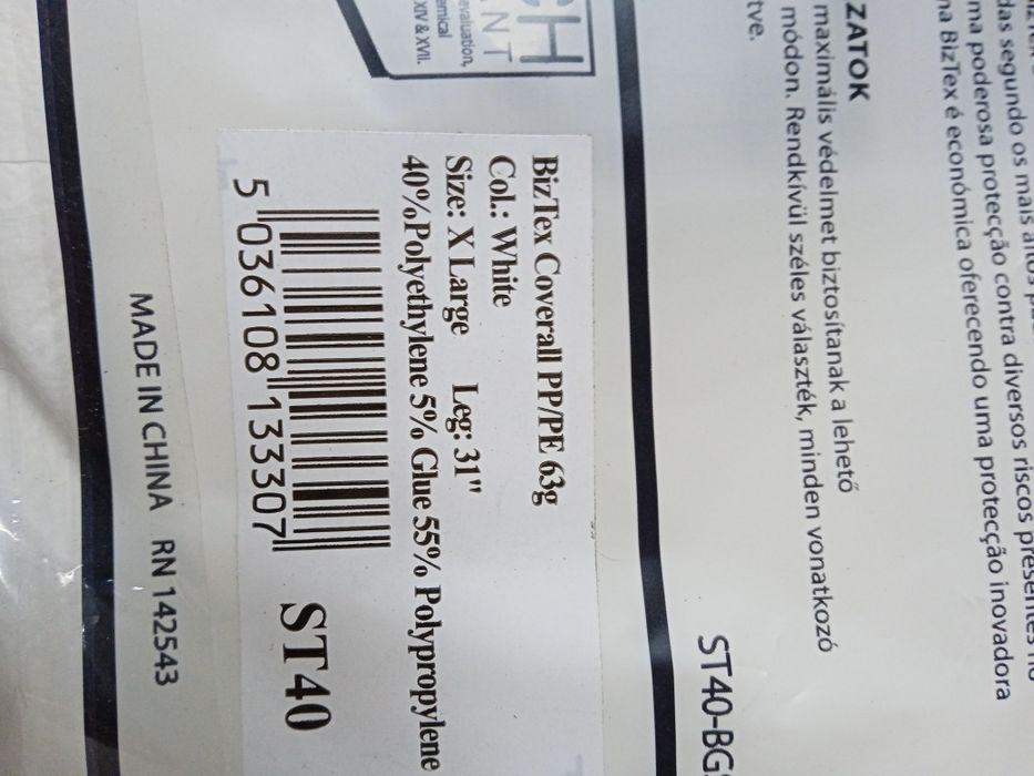 Kombinezon ochronny tyvec XL 10szt