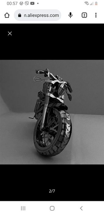 Електричний мотоцикл 3D металева головоломка ручної роботи Конструктор