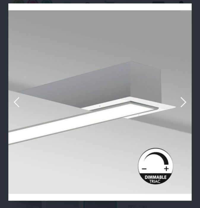HURT 60 szt. Nowa Lampa Liniowa LED BRUMBERG 1,7m DALI + Zasilacz”.OKAZJA 60 SZTUK  LED do biura podtynkowe liniowe