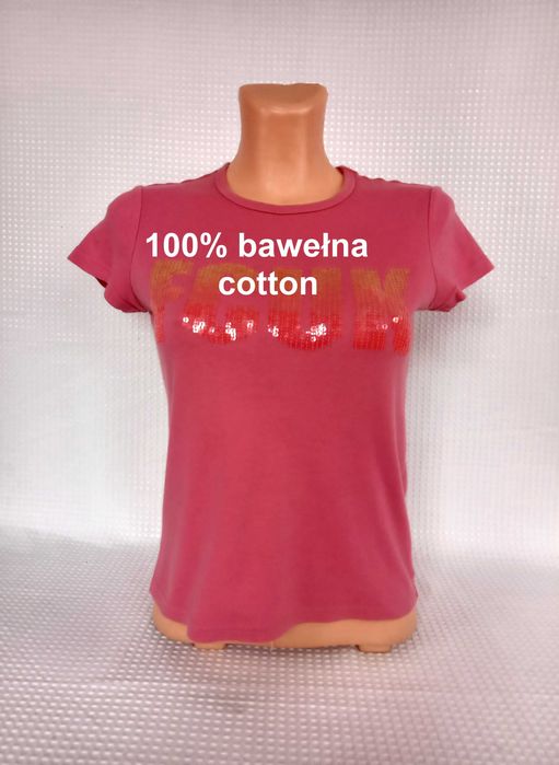 koszulka różowa 100 % bawełna