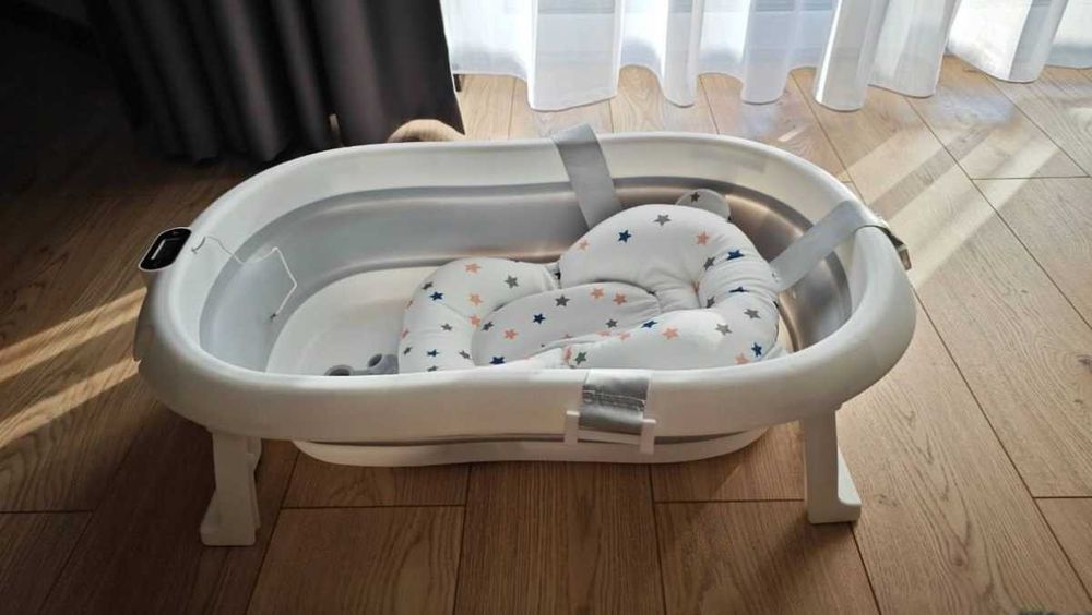 Wanienka Składana dla Dzieci Turystyczna Akcesoria Poduszka Termometr